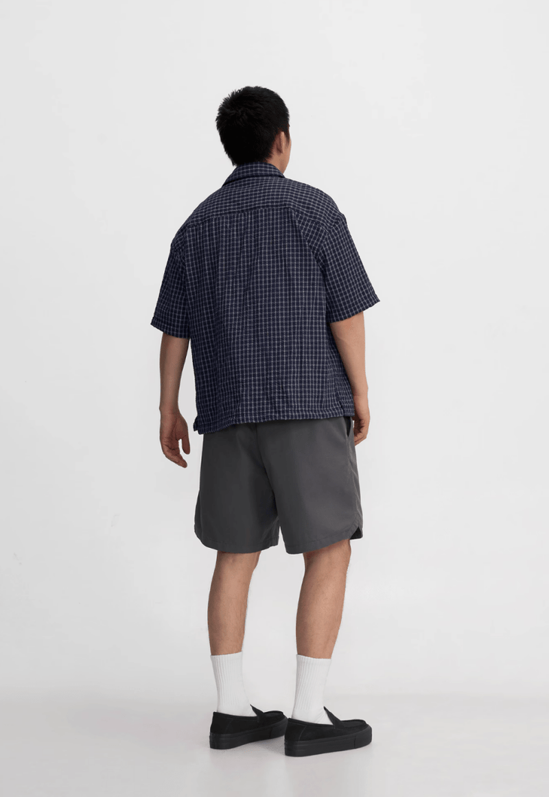 チェック半袖シャツ 混紡素材 / Check Short Sleeve Shirt N5528 - ファッション通販NNine（ナイン）