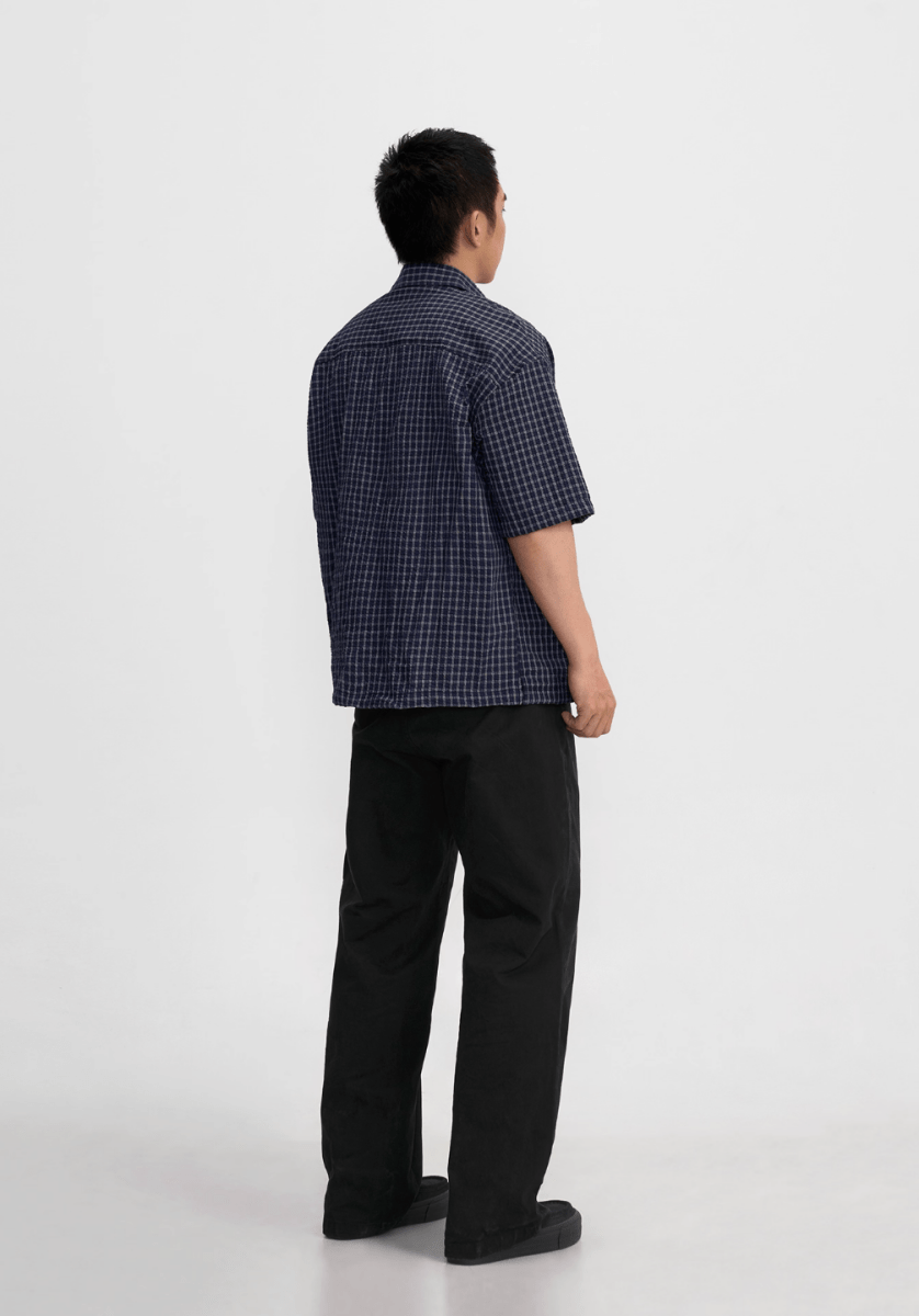 チェック半袖シャツ 混紡素材 / Check Short Sleeve Shirt N5528 - ファッション通販NNine（ナイン）