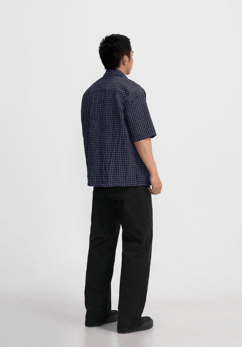 チェック半袖シャツ 混紡素材 / Check Short Sleeve Shirt N5528 - ファッション通販NNine（ナイン）