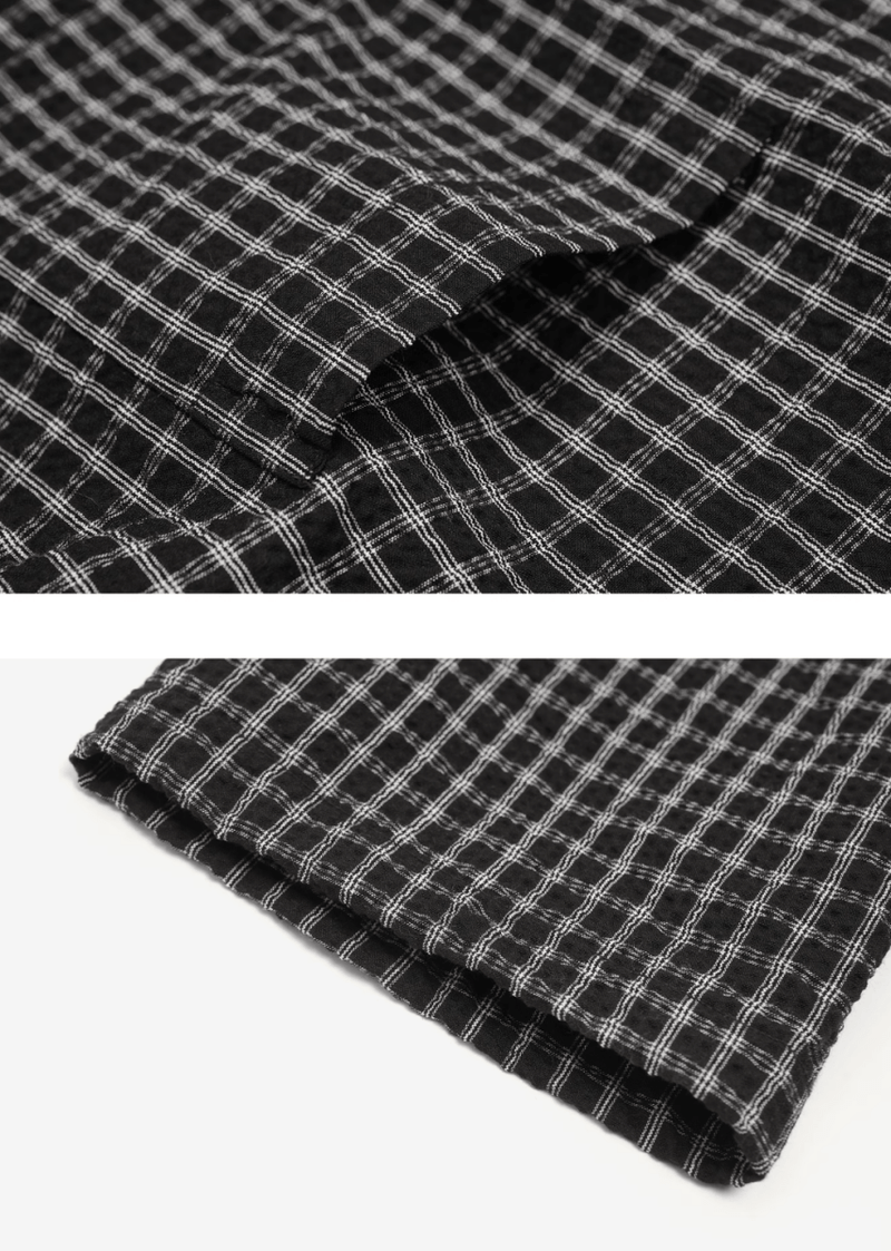 チェック半袖シャツ 混紡素材 / Check Short Sleeve Shirt N5528 - ファッション通販NNine（ナイン）