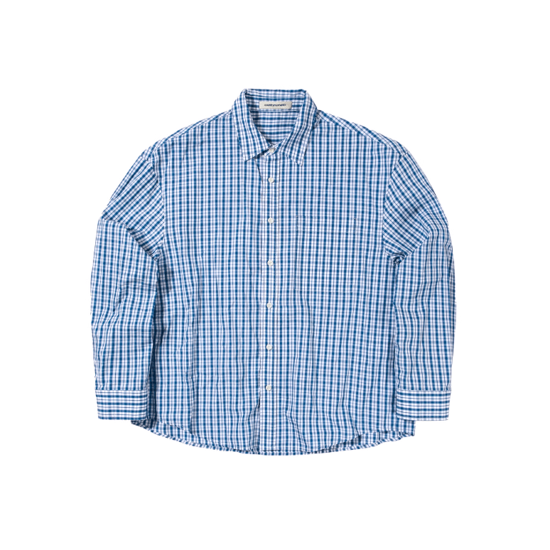 Checked long - sleeved shirt N5672 - ファッション通販NNine（ナイン）