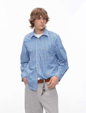 Checked long-sleeved shirt N5672