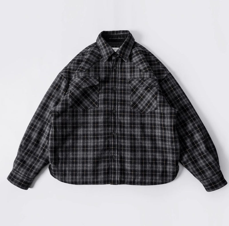 【中綿入り】checked quilted shirt jacket / N4636 - NNine