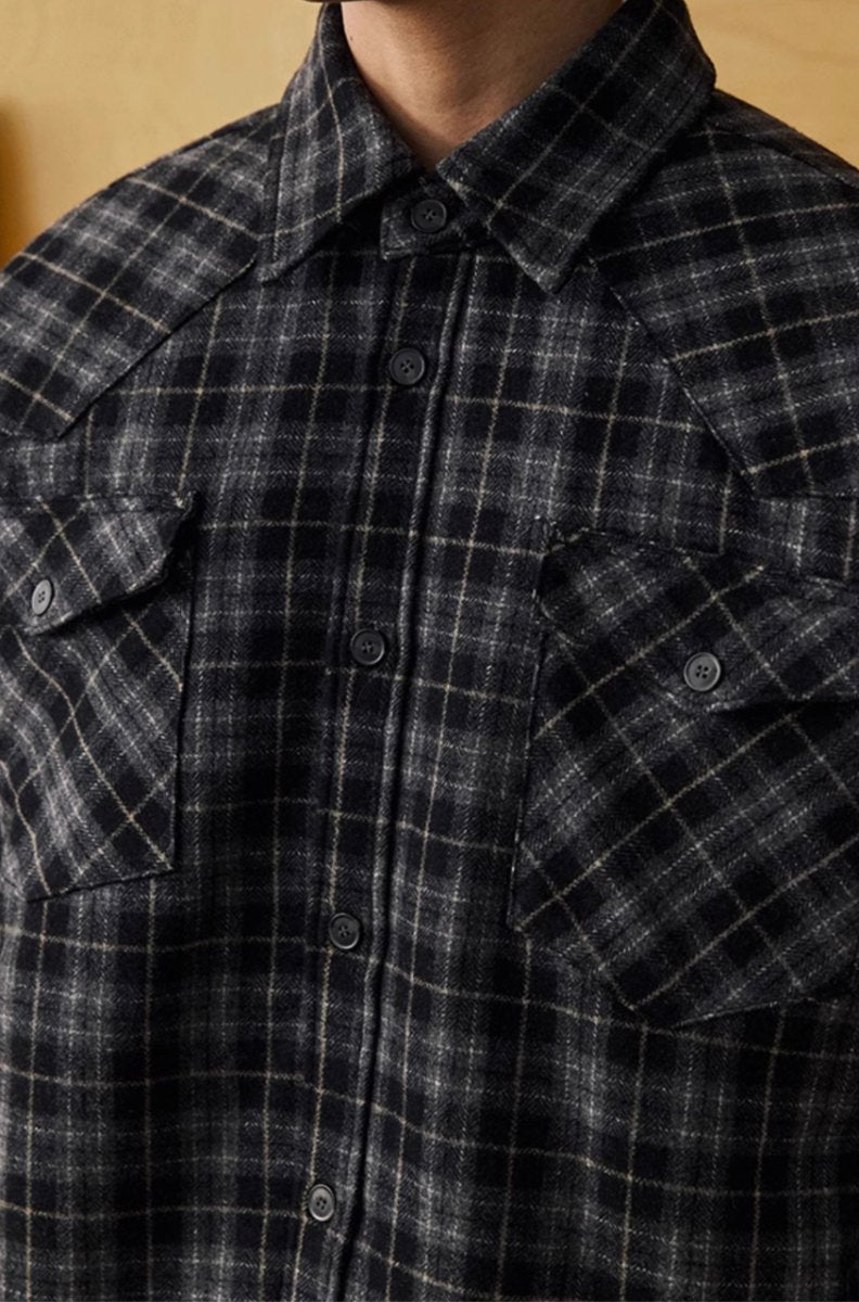 【中綿入り】checked quilted shirt jacket / N4636 - NNine