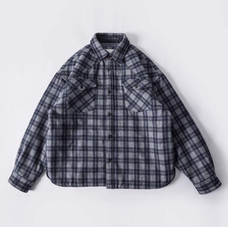 【中綿入り】checked quilted shirt jacket / N4636 - NNine