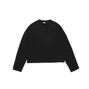 no e mosen* 短丈ロンt MANON アウトレット！マノン カットソー クロップド丈 ロング