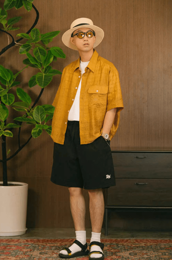 クラウドラインボックスシャツ テンセル混紡 / Cloud Line Box Shirt N5504 - ファッション通販NNine（ナイン）