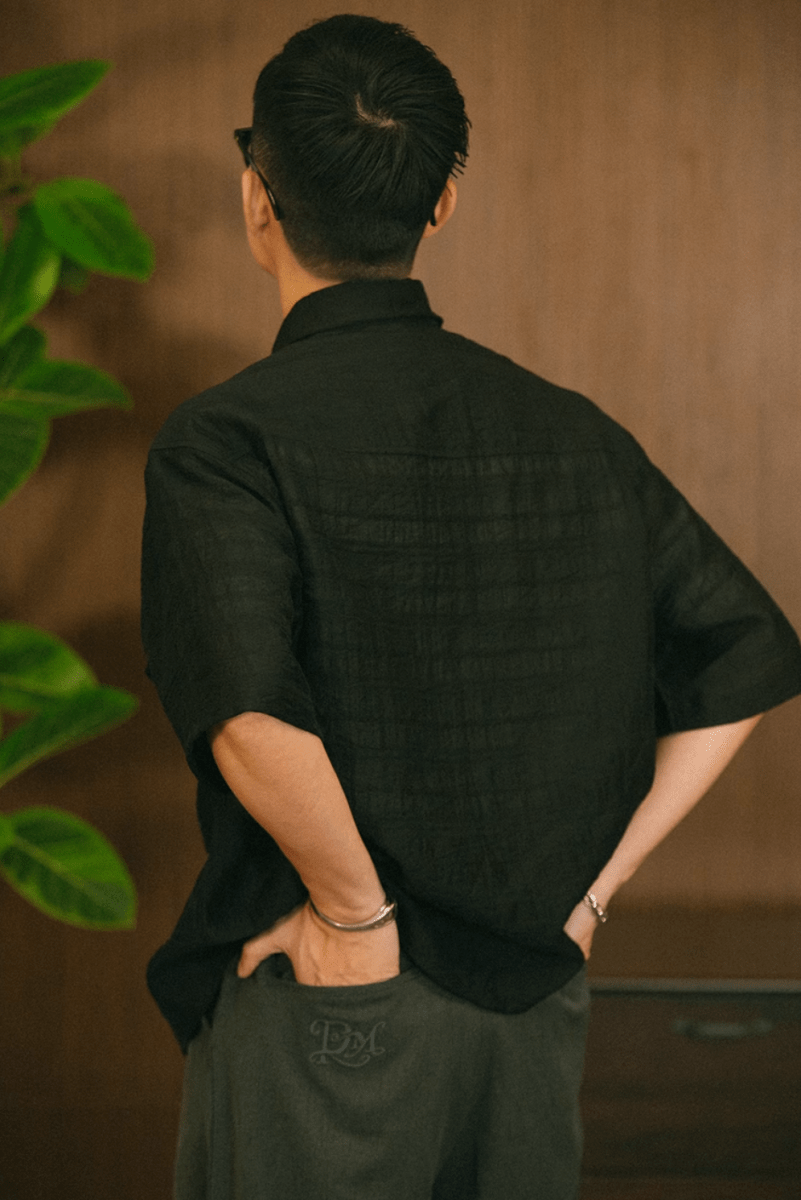 クラウドラインボックスシャツ テンセル混紡 / Cloud Line Box Shirt N5504 - ファッション通販NNine（ナイン）