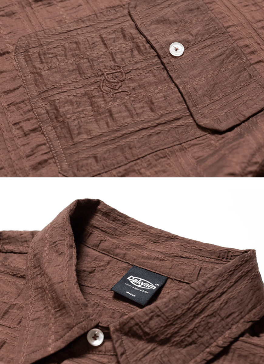 クラウドラインボックスシャツ テンセル混紡 / Cloud Line Box Shirt N5504 - ファッション通販NNine（ナイン）