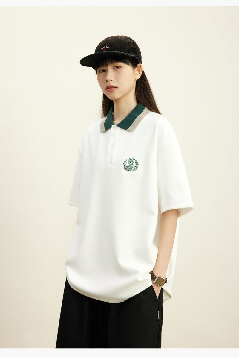 College style functional polo shirt / カレッジ風ポロシャツ N3744 - NNine