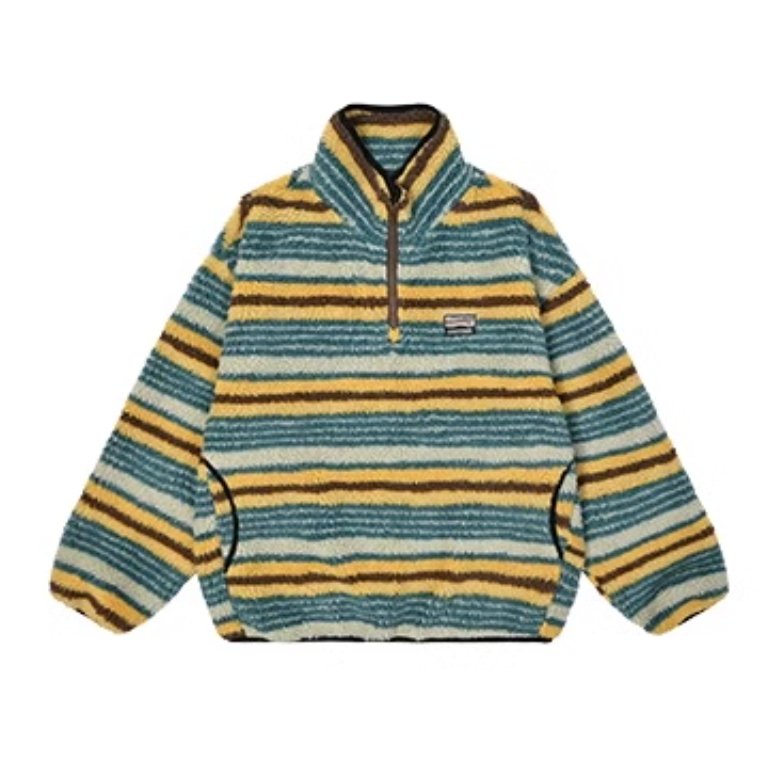 Colorful striped half zip fleece N4514 - NNine