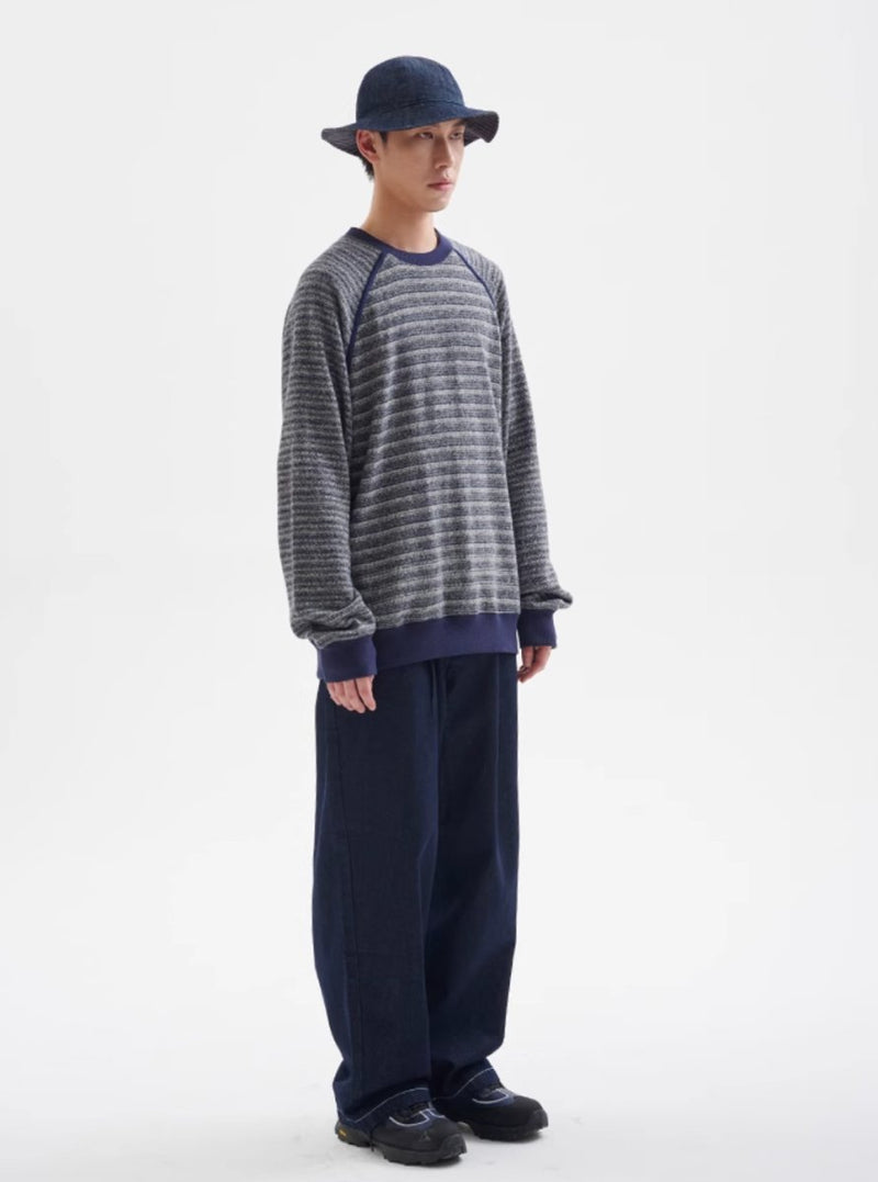 contrast border knit / 高密度編みニットセーター N4343 - NNine