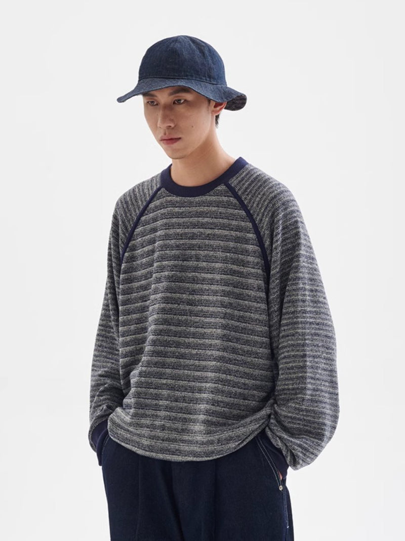 contrast border knit / 高密度編みニットセーター N4343 - NNine