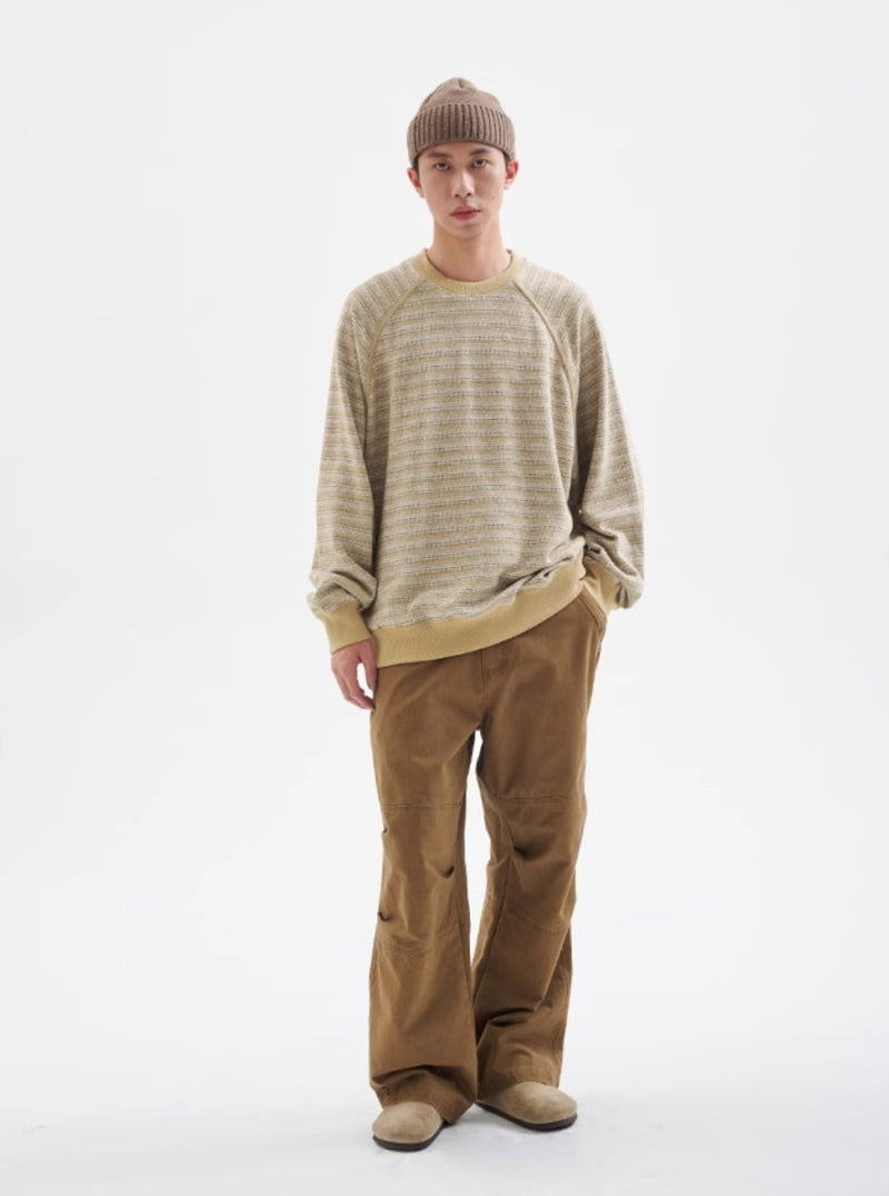 contrast border knit / 高密度編みニットセーター N4343 - NNine