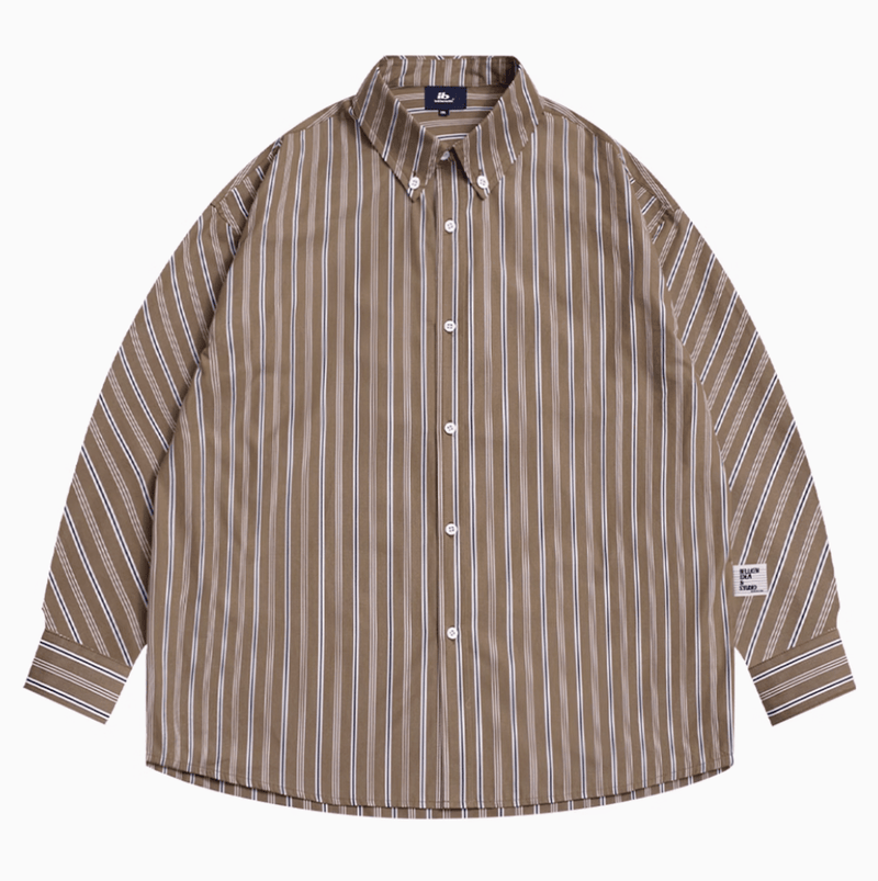 Contrast Striped Shirt / コントラスト ストライプ シャツ N5106 - ファッション通販 NNine(ナイン)