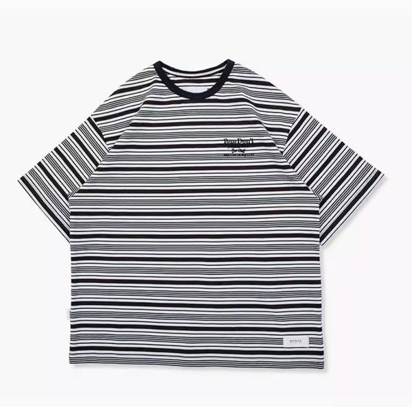 contrast striped t-shirt N3509 - NNine