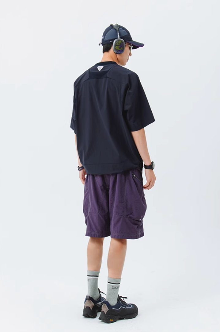 【冷感性】Cool antibacterial patchwork T - shirt N3902 - NNine