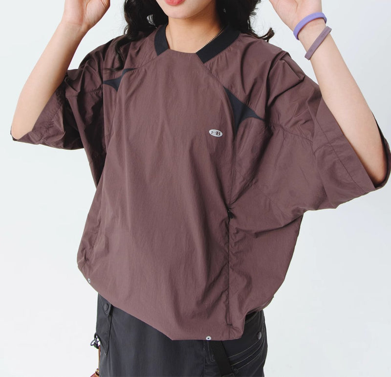 【冷感性】Cool antibacterial patchwork T - shirt N3902 - NNine