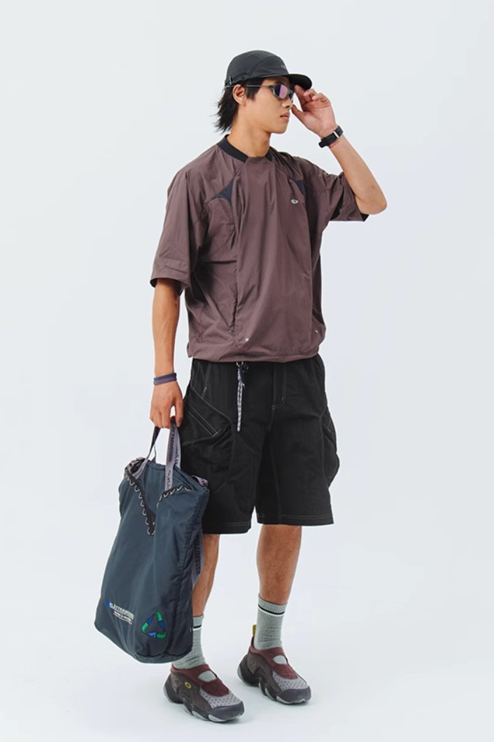 【冷感性】Cool antibacterial patchwork T - shirt N3902 - NNine