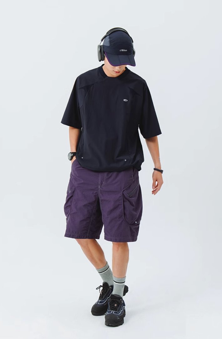 【冷感性】Cool antibacterial patchwork T - shirt N3902 - NNine