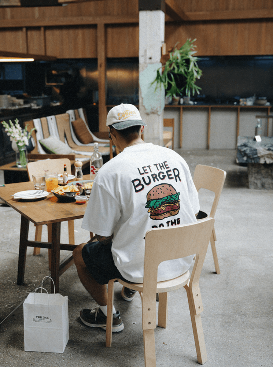 Coolmax速乾 フードグラフィック ルーズTシャツ　N6969 - ファッション通販NNine（ナイン）