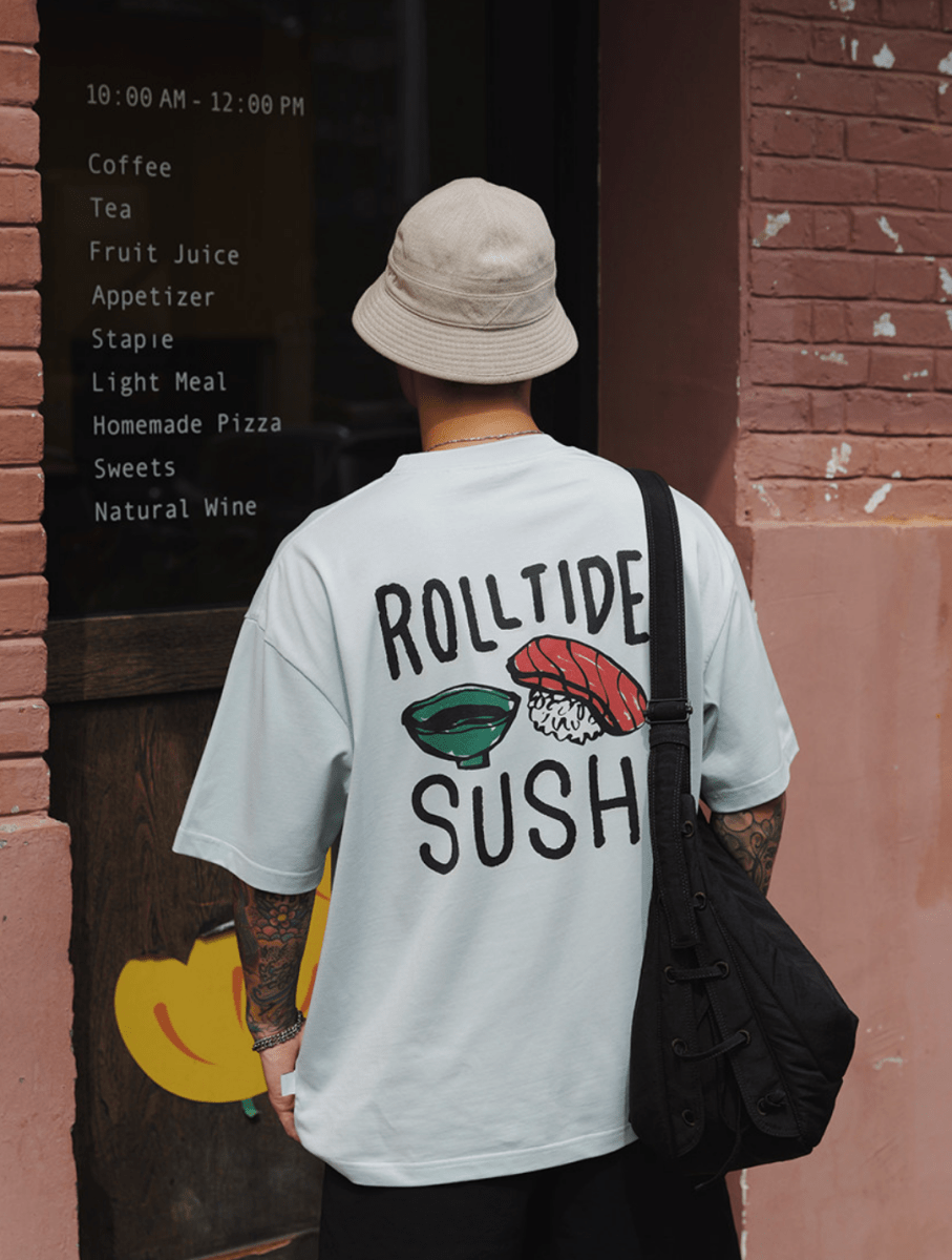 Coolmax速乾 フードグラフィック ルーズTシャツ　N6969 - ファッション通販NNine（ナイン）