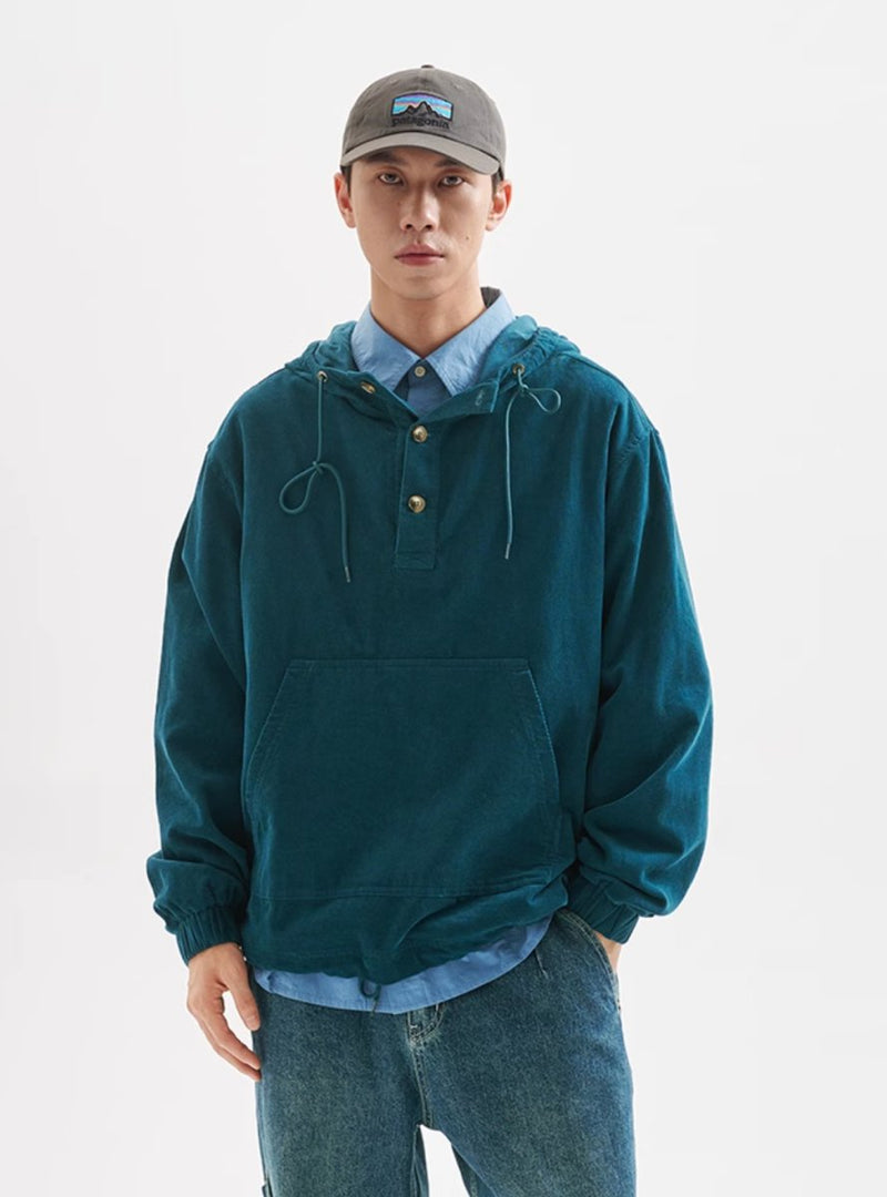 corduroy hoodie / ドローコード付きコーデュロイフーディ N4402 - NNine