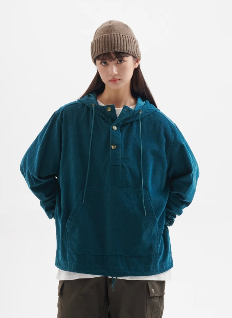 corduroy hoodie / ドローコード付きコーデュロイフーディ N4402 - NNine