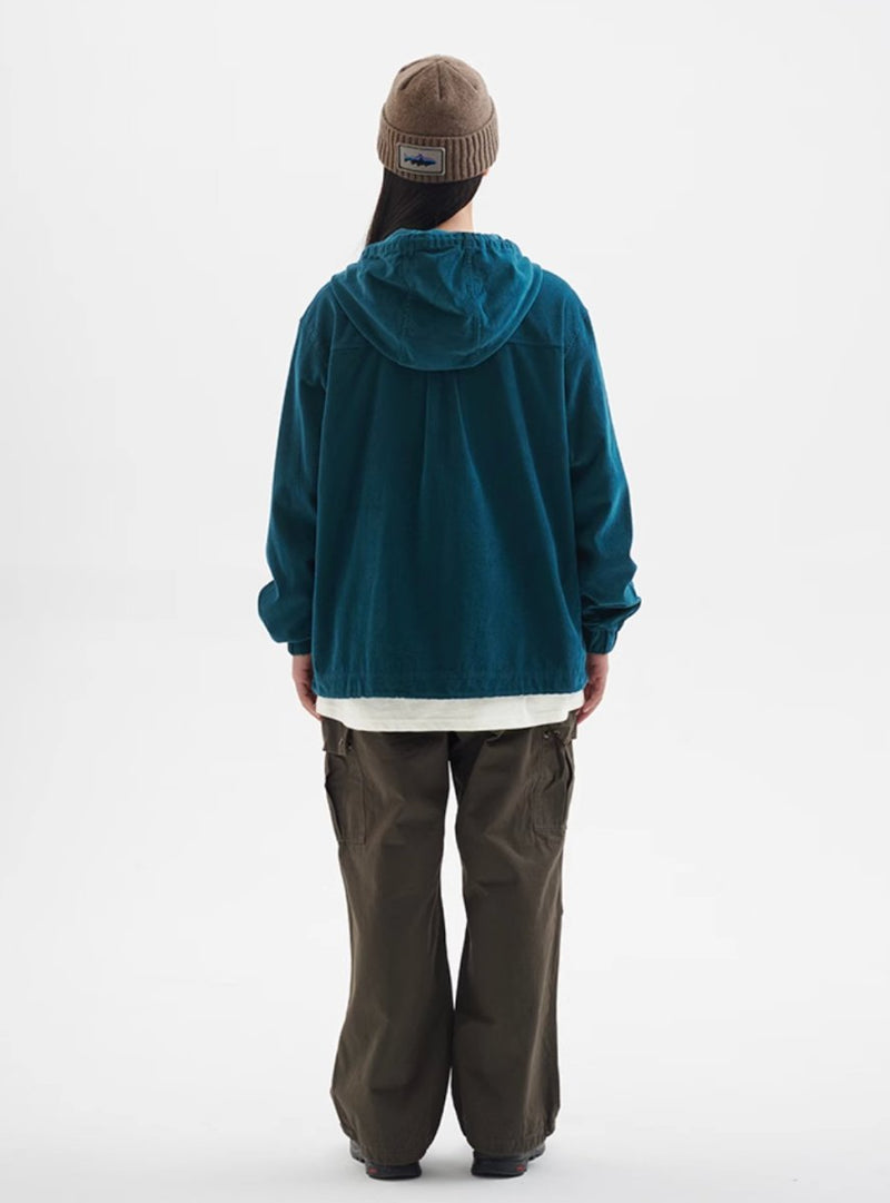 corduroy hoodie / ドローコード付きコーデュロイフーディ N4402 - NNine