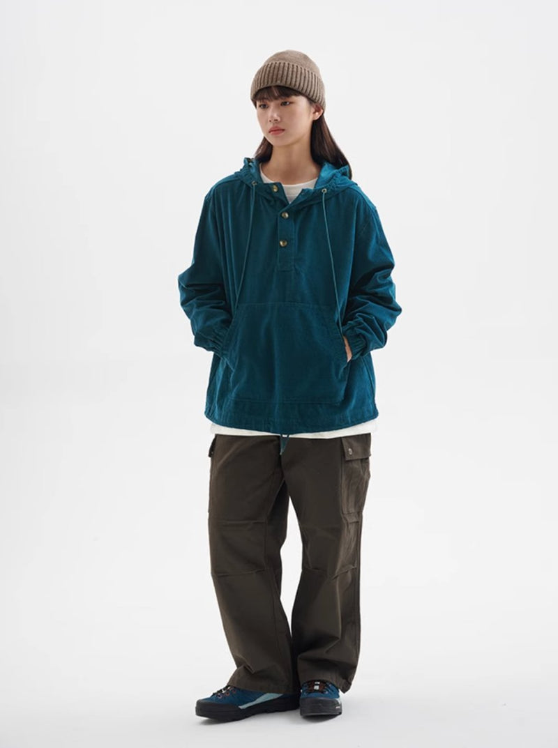 corduroy hoodie / ドローコード付きコーデュロイフーディ N4402 - NNine