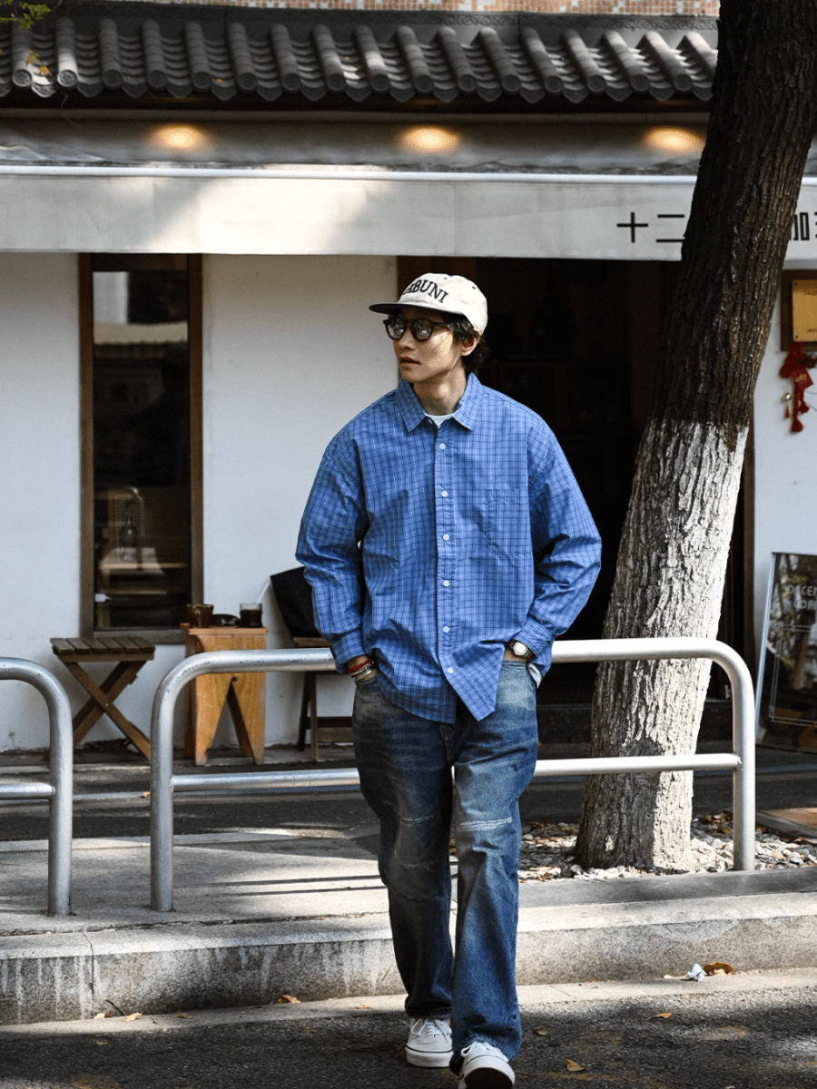 cotton check shirt N5102 - ファッション通販 NNine(ナイン)