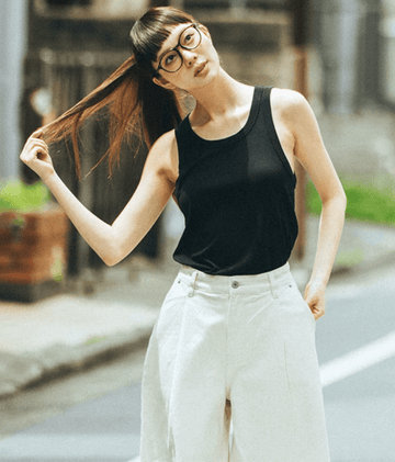 タンクトップ 上質コットン混 型崩れしにくい快適タンクトップ / COTTON TANK TOP N5425