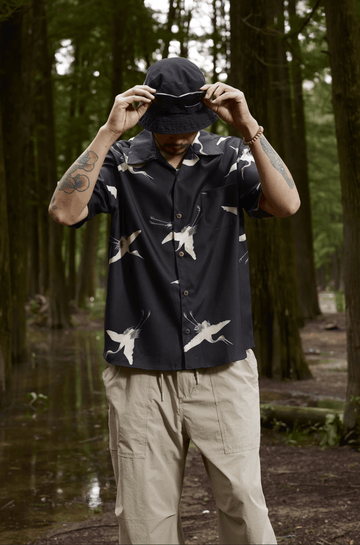 【優里グッズ・シャツ】Patterned Open Collar Shirt 優里グッズ・シャツ】Patterned Open Collar Shirt 優里グッズ