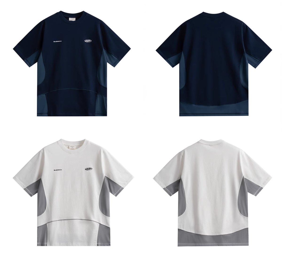 curve patchwork t - shirt / ユニフォームTシャツ N3726 - NNine