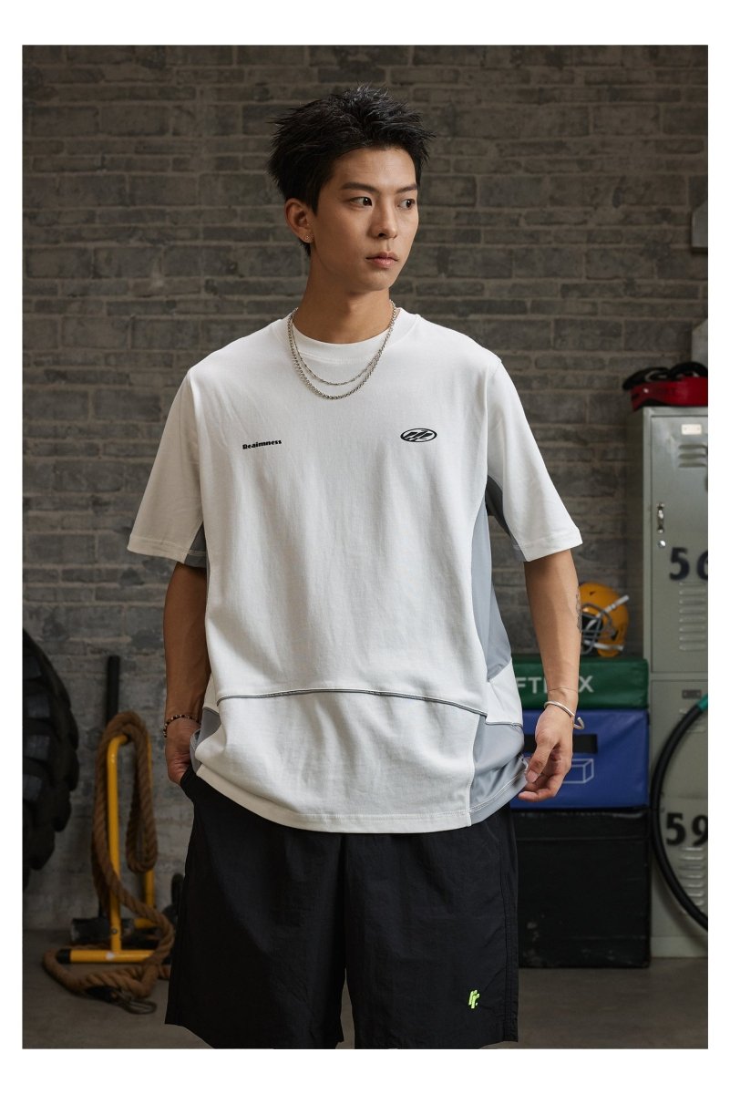 curve patchwork t - shirt / ユニフォームTシャツ N3726 - NNine