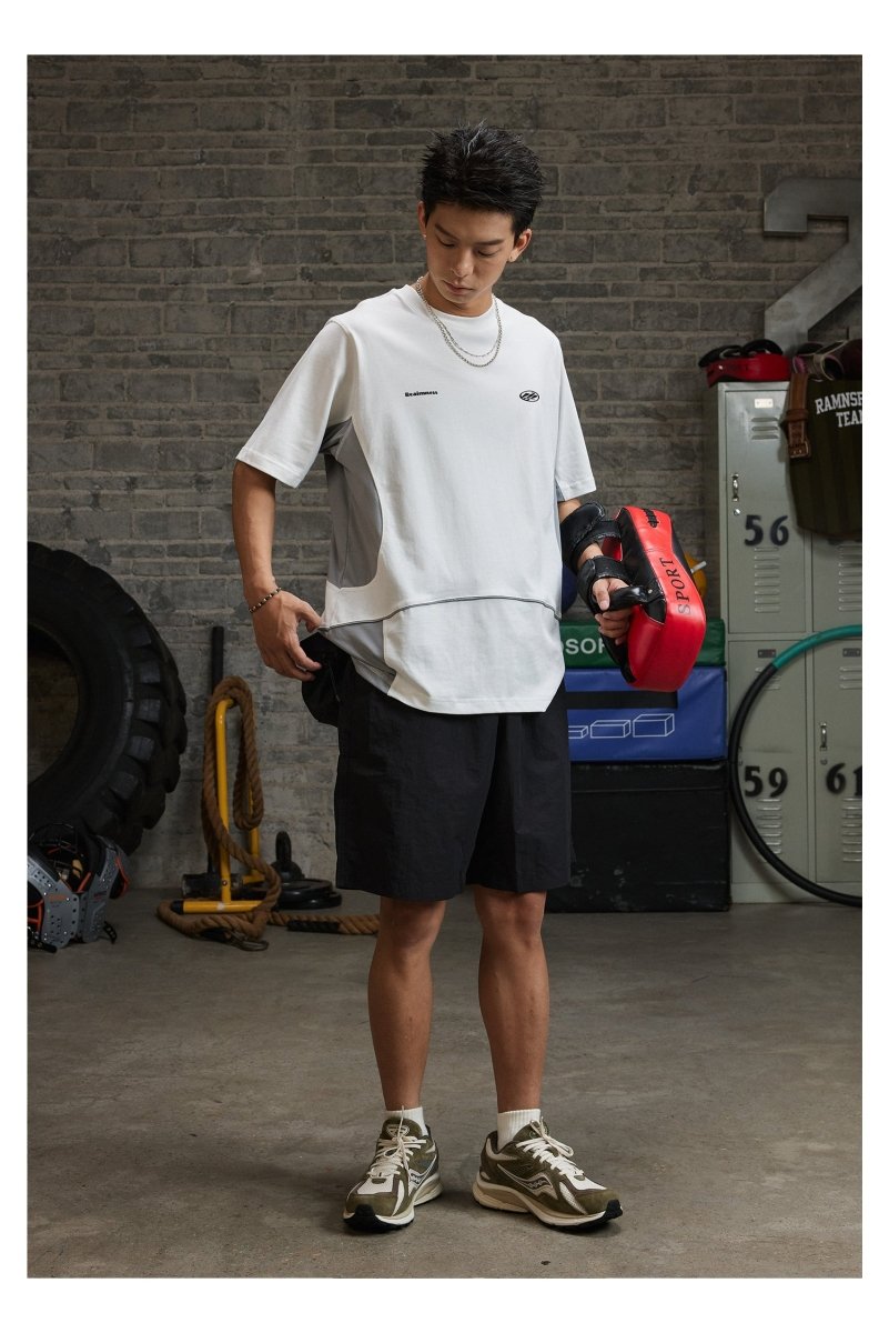 curve patchwork t - shirt / ユニフォームTシャツ N3726 - NNine