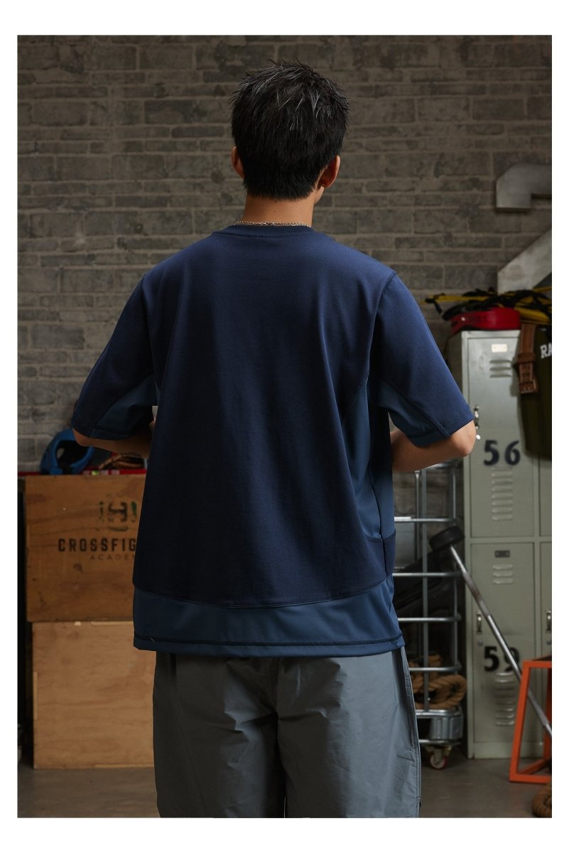 curve patchwork t - shirt / ユニフォームTシャツ N3726 - NNine