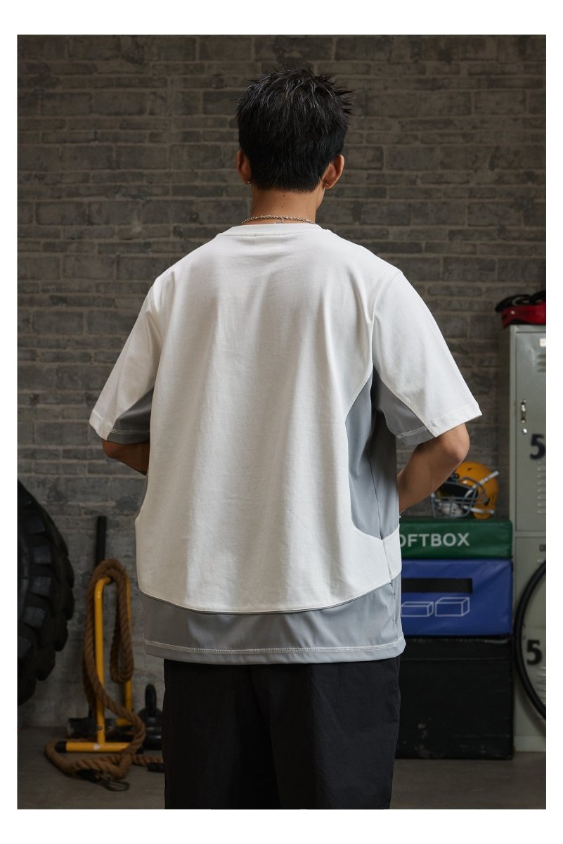 curve patchwork t - shirt / ユニフォームTシャツ N3726 - NNine