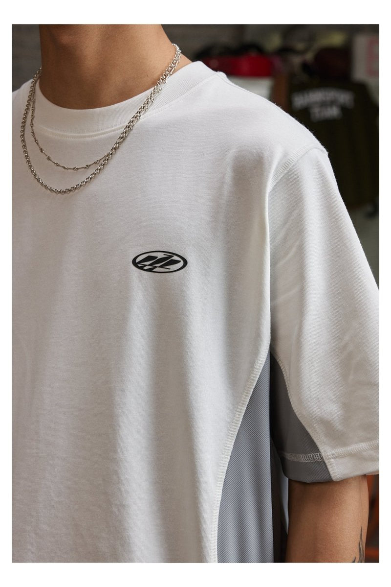 curve patchwork t - shirt / ユニフォームTシャツ N3726 - NNine