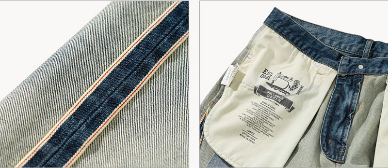 【14OZ】crushed straight denim pants / 14オンスヘビーウエイトジーンズ  N4288