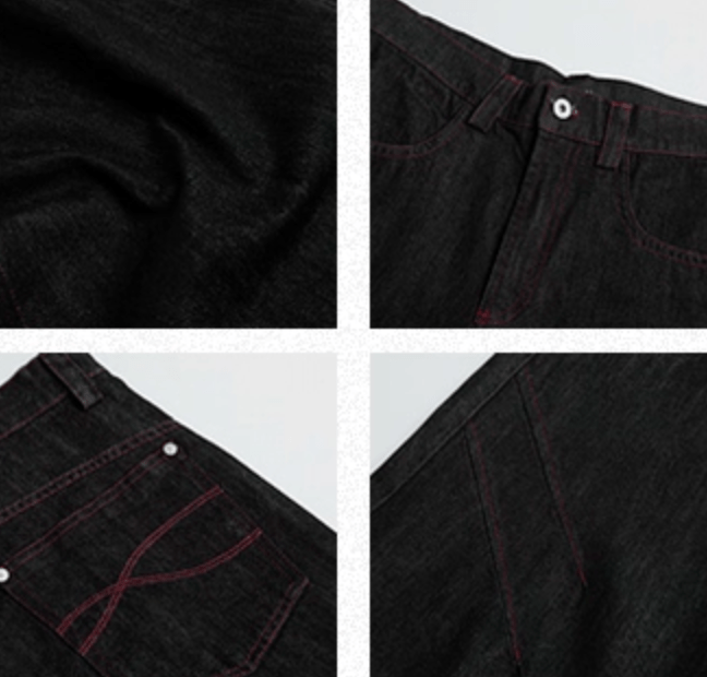 コントラストステッチ リジッド ワイドデニムパンツ / denim pants N5603 - ファッション通販NNine（ナイン）