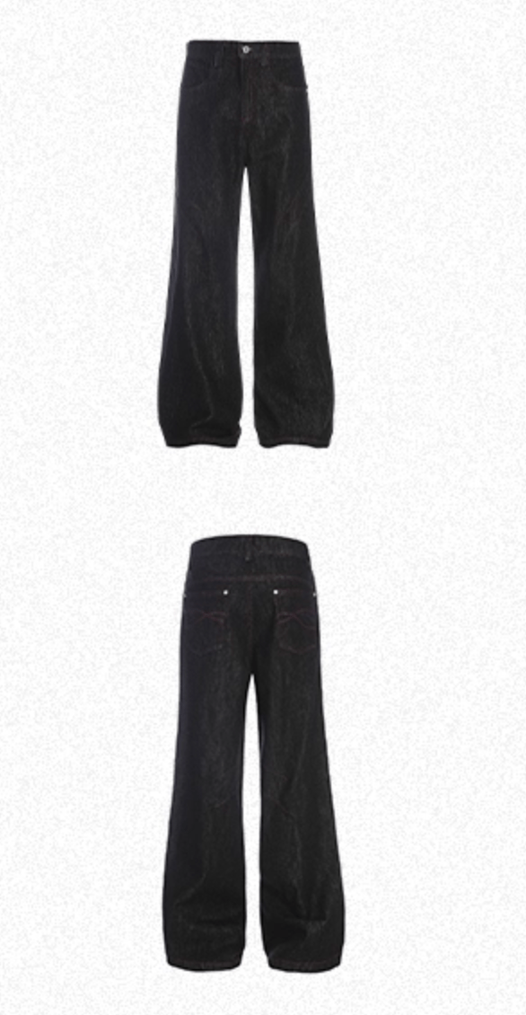 コントラストステッチ リジッド ワイドデニムパンツ / denim pants N5603 - ファッション通販NNine（ナイン）