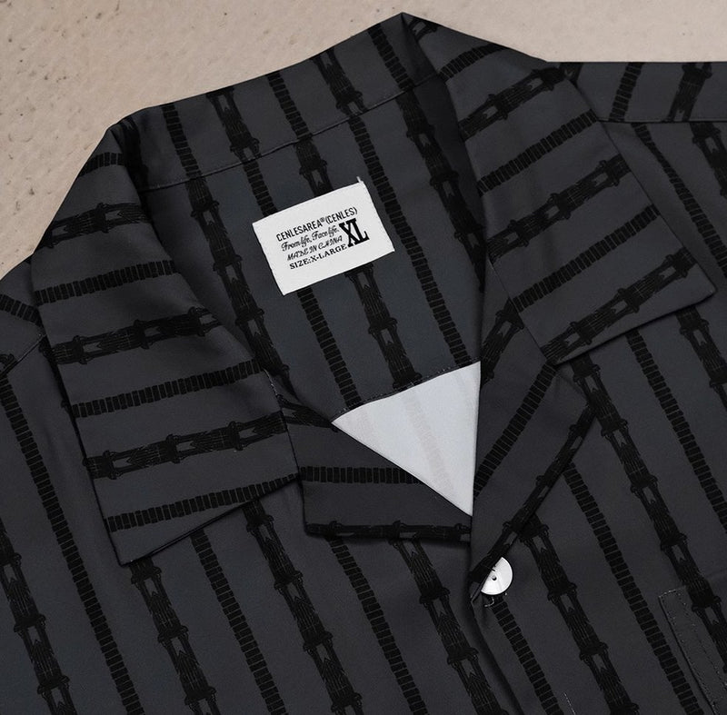 design striped aloha shirt N3515 - NNine