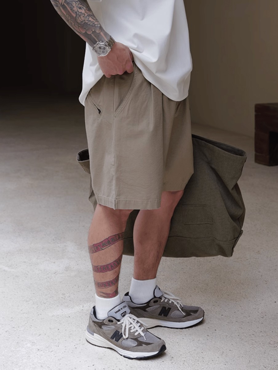 diagonal zip shorts N5212 - ファッション通販 NNine(ナイン)