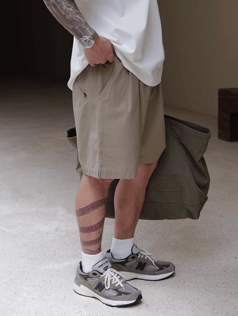 diagonal zip shorts N5212 - ファッション通販 NNine(ナイン)