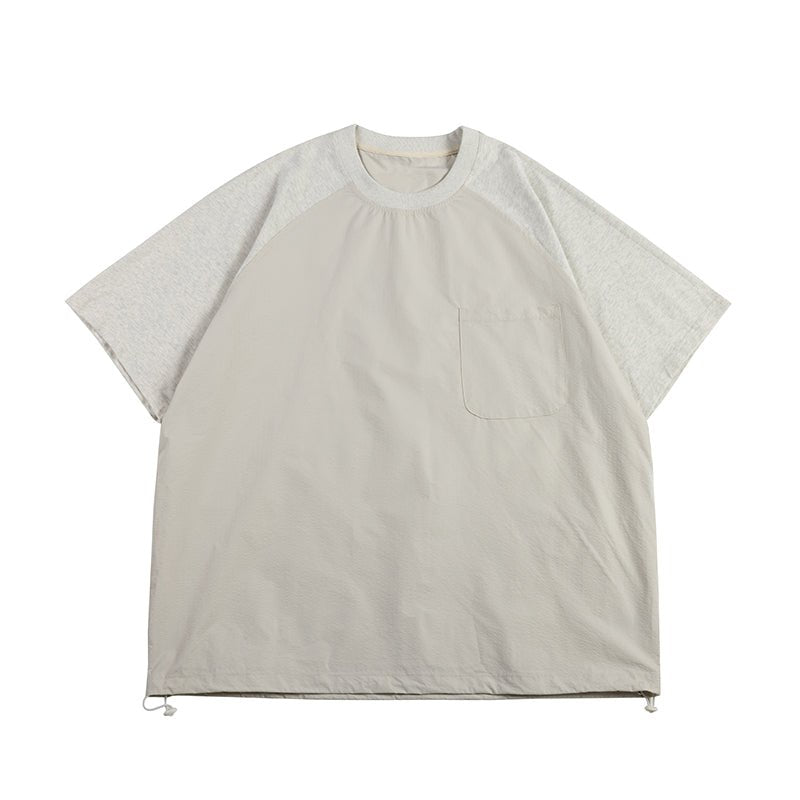Different material raglan T - shirt / ドローコード付きTシャツ N3694 - NNine