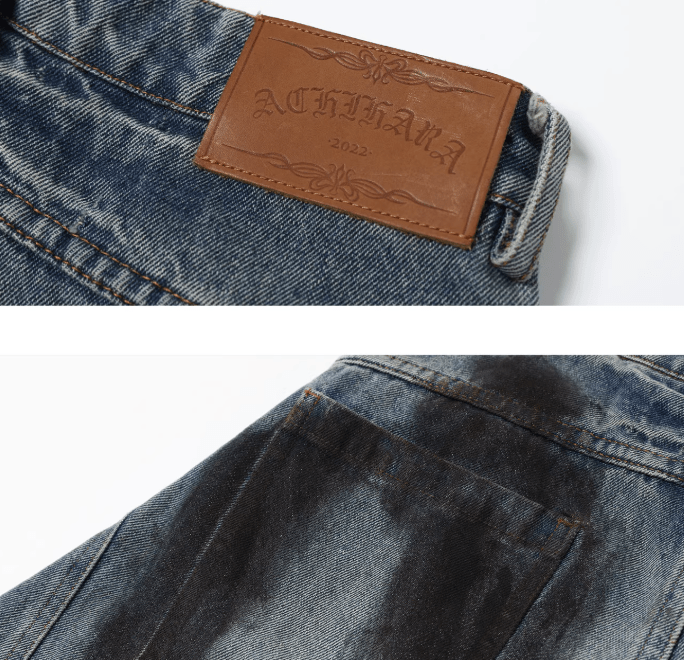 ダーティーウォッシュ ダメージ ワイドデニムパンツ / Dirty distressed denim pants N5589 - ファッション通販NNine（ナイン）