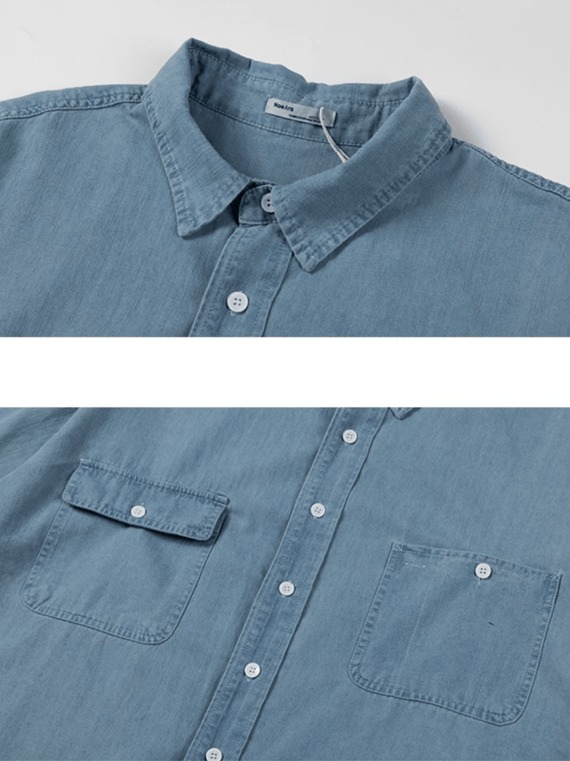 ダメージ加工デニム半袖シャツ / Distressed Denim Shirt N5524 - ファッション通販NNine（ナイン）