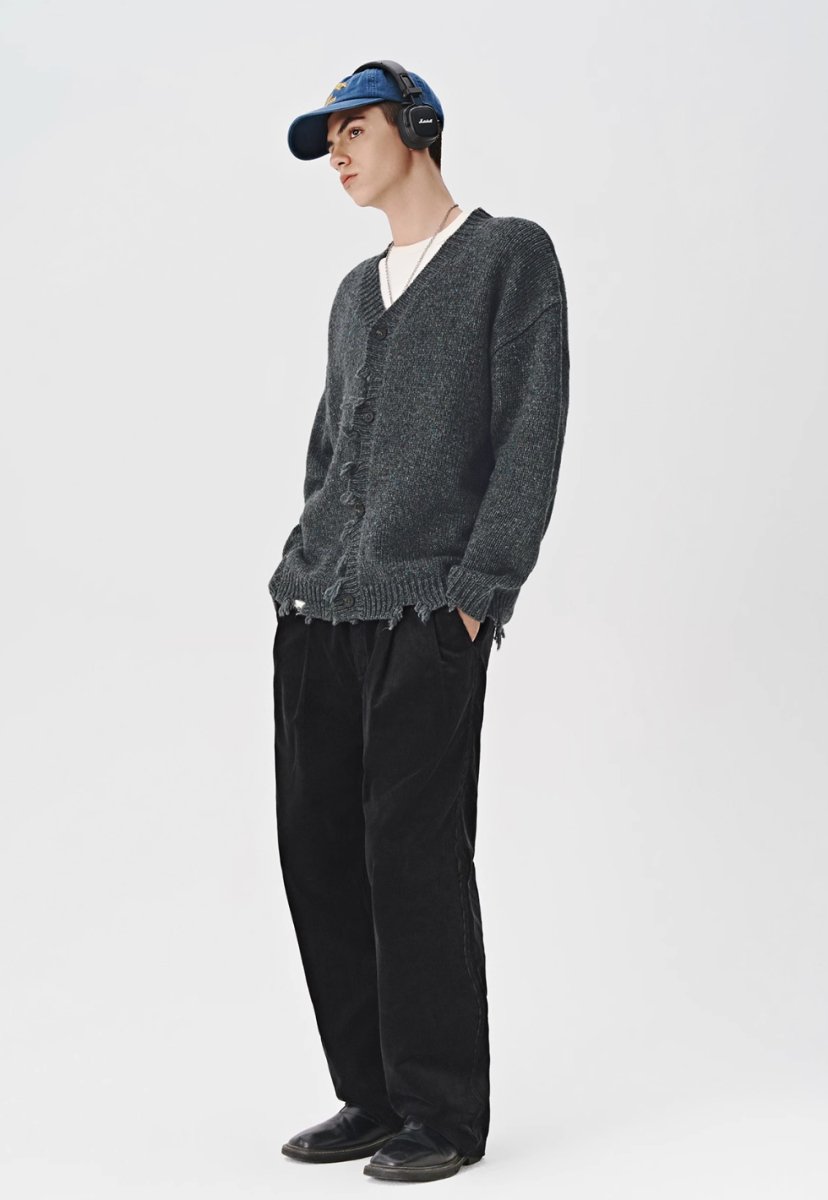 distressed knit cardigan / ウールニットカーディガン N4588 - NNine