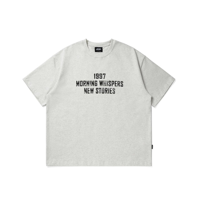 distressed letter print T - shirt N3805 - NNine